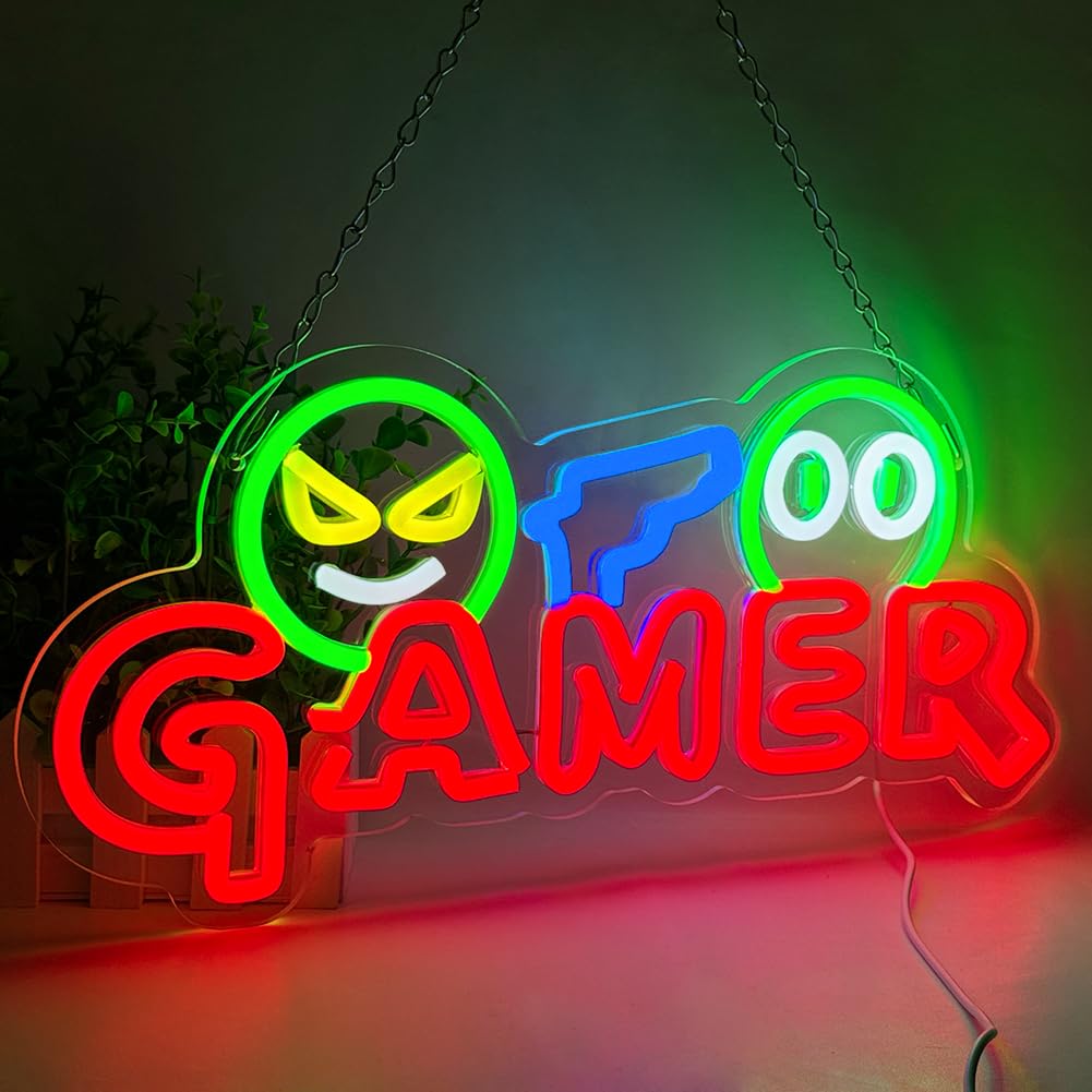 Party Games Baby Shower - Neonowy Znak LED dla Graczy, Kolorowa