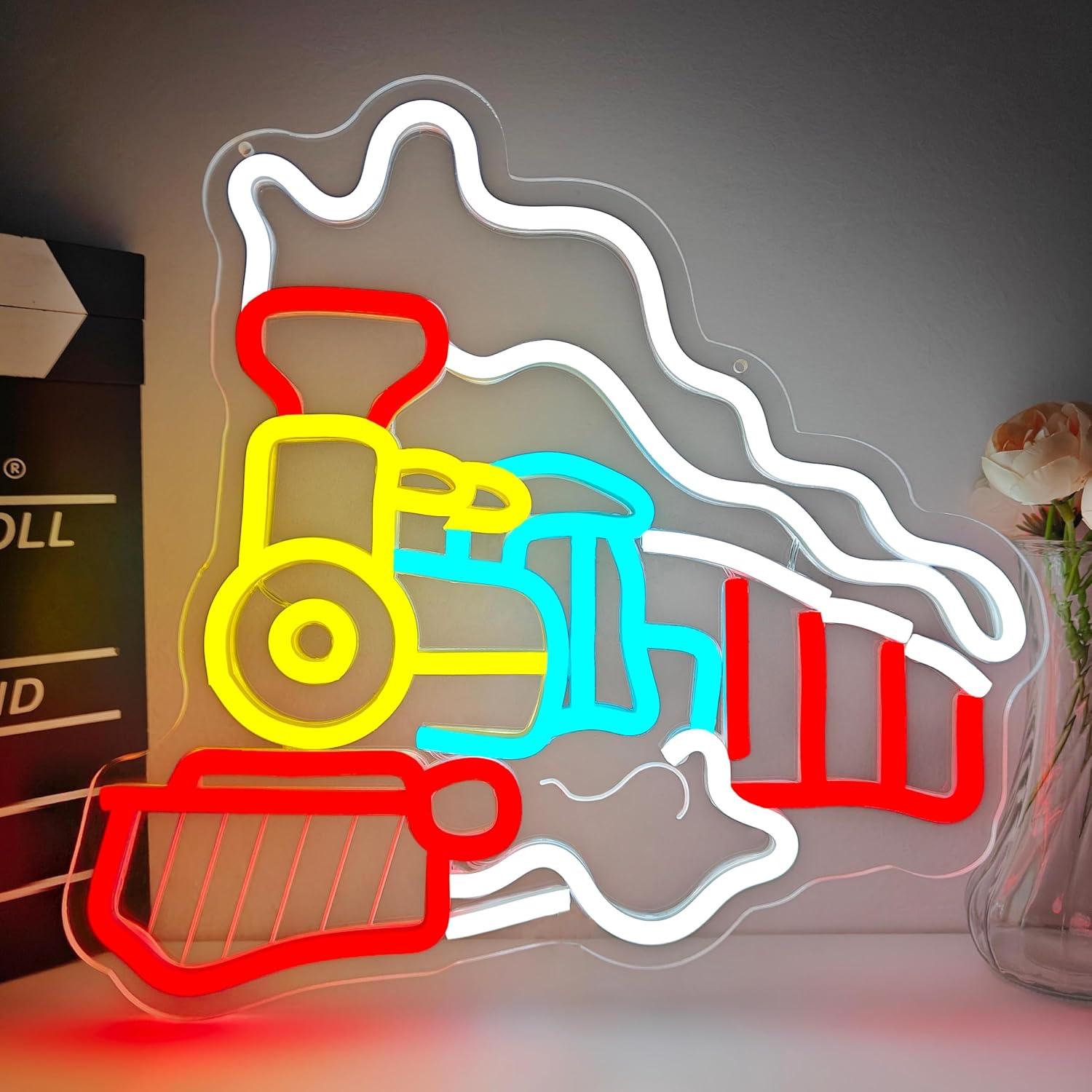 Neonowy znak pociągu parowego, – Party Games Steam recenzja i cena
