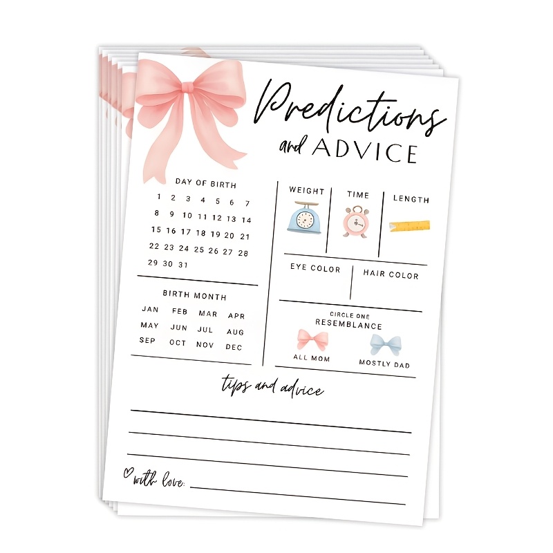 20 szt. Kart do przewidywania  – Party Games Baby Shower recenzja i cena