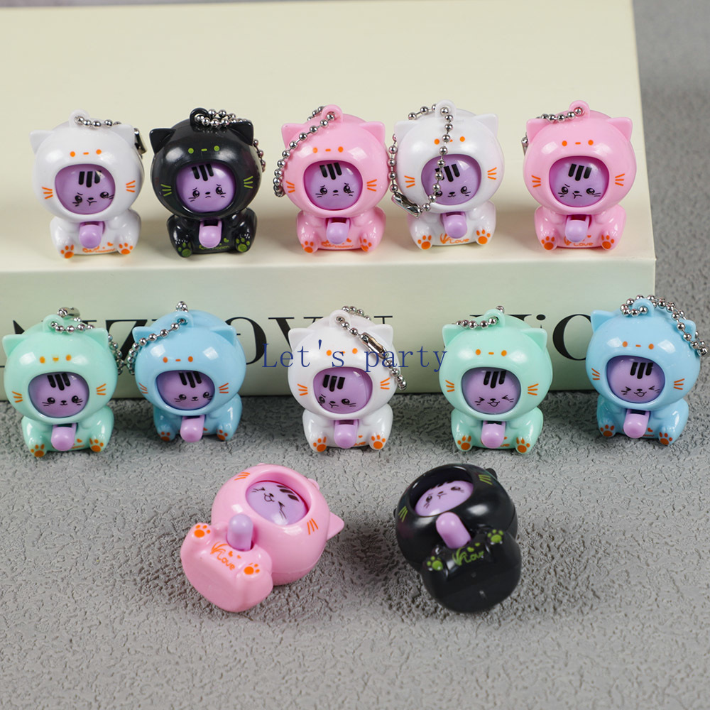 10Pcs Cartoon Mini Cat Face Ch – Party Games Baby Shower recenzja i cena